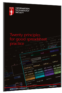 20 Principles for Good Spreadsheet Practice